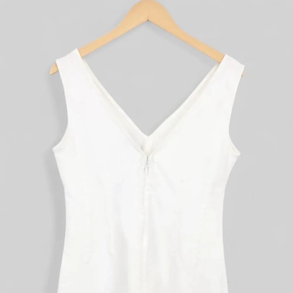 J. Crew Corset midi dress in stretch twill in White Size 10 NWT CI668